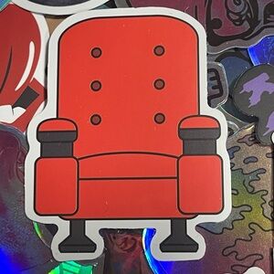 ♥️Bundle & Save♥️ Red Armchair Sticker